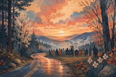 Easter Sunrise Service on Forest Road