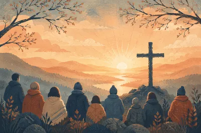 Easter Sunrise Service on Hilltop Overlook