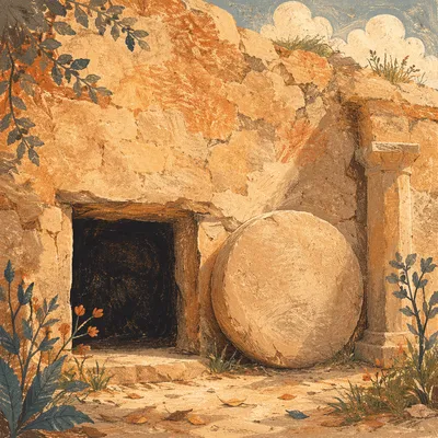 Empty Tomb at Spring Sunrise