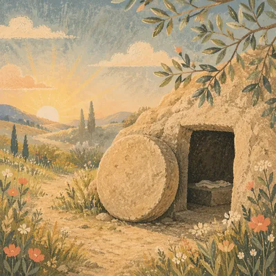 Empty Tomb at Spring Sunrise