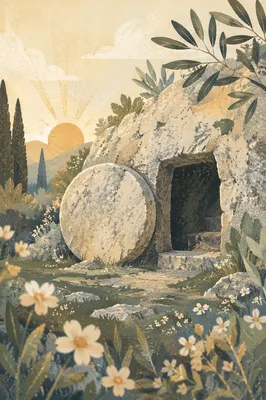 Empty Tomb at Spring Morning Light