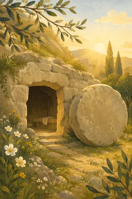 Empty Tomb at Easter Dawn