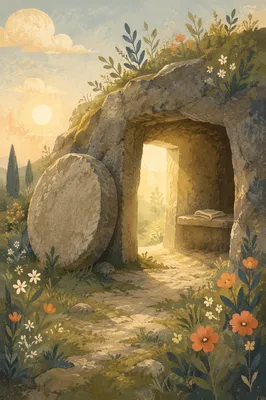 Empty Tomb at Easter Dawn