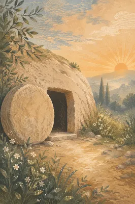 Empty Tomb at Spring Sunrise
