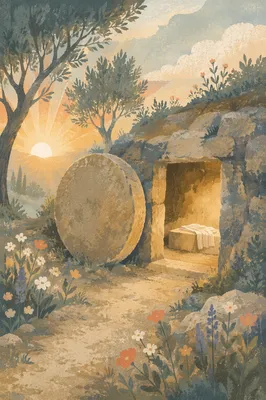 Empty Tomb at Easter Sunrise