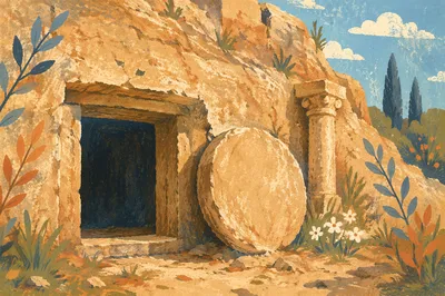 Empty Tomb at Spring Morning Light