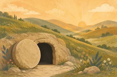 Empty Tomb at Spring Sunrise