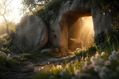 Empty Tomb at Easter Dawn