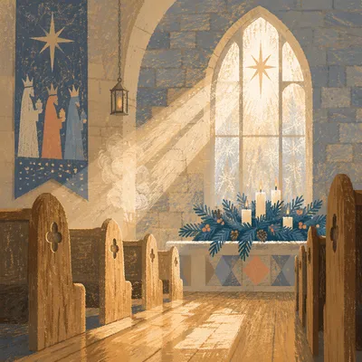 Epiphany Starlight Through Church Window