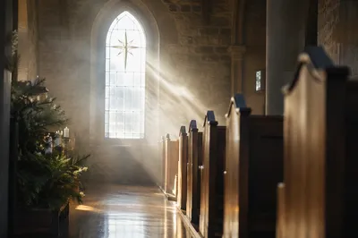 Epiphany Star Light in Winter Church