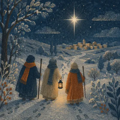 Epiphany Star Guiding Winter Travelers