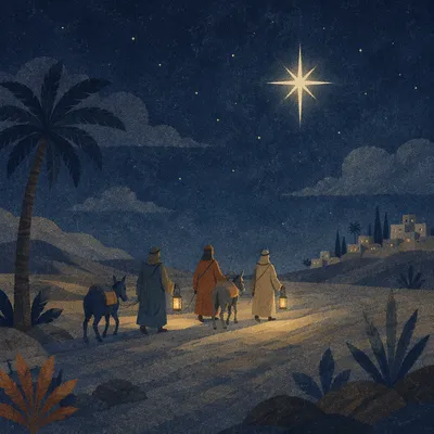 Epiphany Star Guiding Desert Travelers