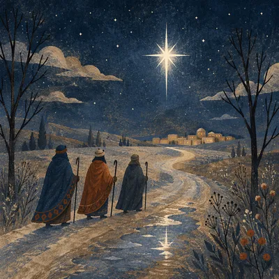 Epiphany Star Guiding Winter Travelers