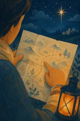 Epiphany Star Guiding a Winter Traveler