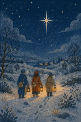 Epiphany Star Over Winter Travelers