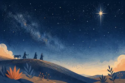 Epiphany Star Guiding Desert Travelers