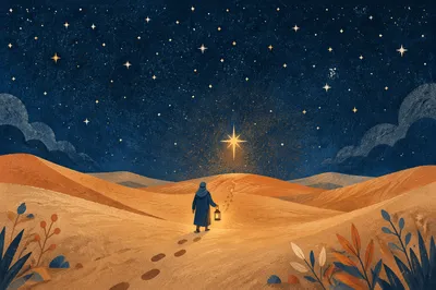 Epiphany Star Guiding Desert Traveler