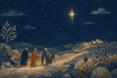 Epiphany Star Guiding Travelers at Night