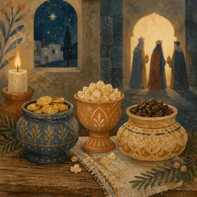 Epiphany Three Kings Gifts Still Life