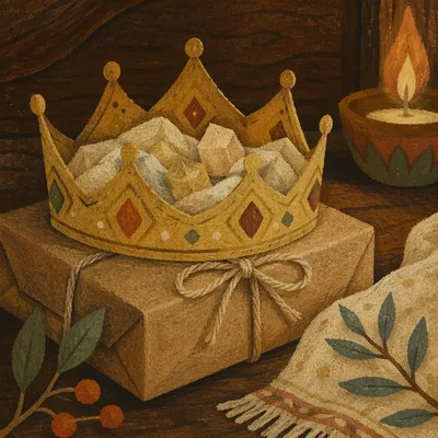 Epiphany Crown and Gift Still Life