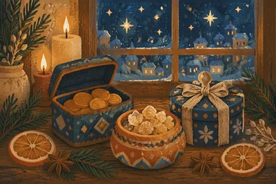 Epiphany Three Kings Gifts Still Life
