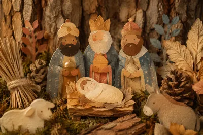 Epiphany Three Kings Gifts Nativity Close-Up
