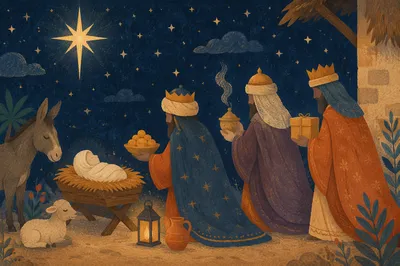 Epiphany Night with Three Kings Gifts