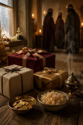 Epiphany Three Kings Gifts Still Life