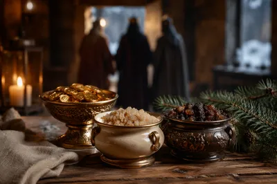 Epiphany Three Kings Gifts Still Life