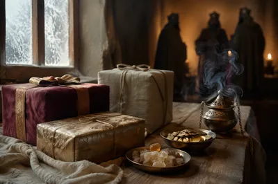Epiphany Three Kings Gifts Still Life