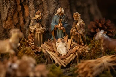 Epiphany Nativity Miniature with Three Kings