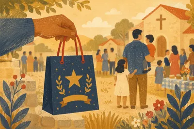 Fathers Day Gift Bag at Church Gathering