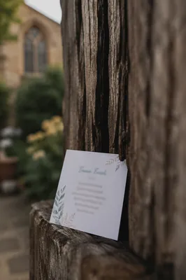 Fathers Day Card in Church Garden