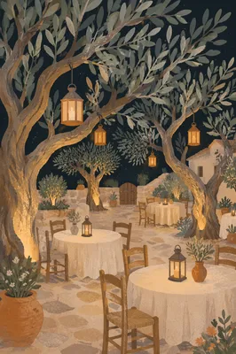 Gethsemane Olive Grove Night Lantern Dining