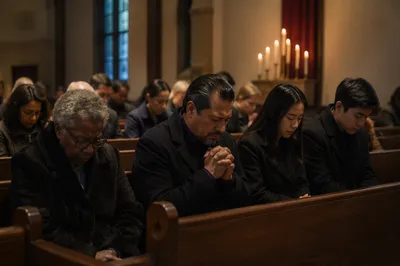 Somber Evening Prayer in Contemporary Church