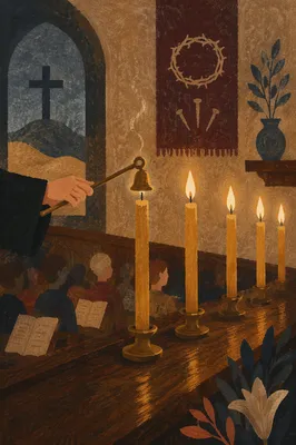 Good Friday Tenebrae Candle Extinguishing Scene