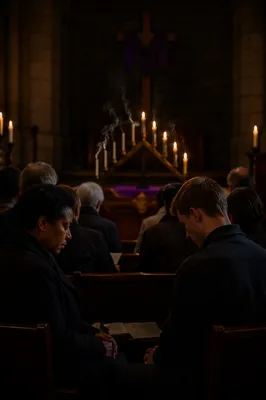 Good Friday Candlelight Service in Church