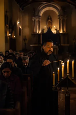 Candle Extinguishing in Quiet Chapel Service