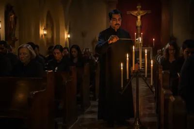 Candle Extinguishing in Quiet Chapel Service
