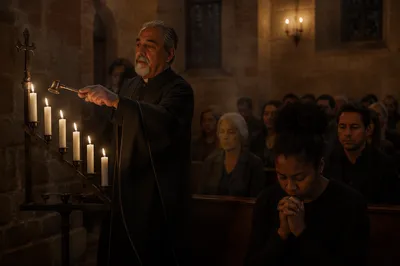Candle Extinguishing in Stone Chapel Service