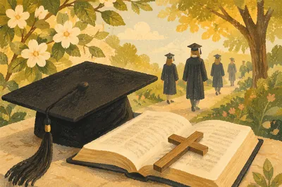 Faith Filled Spring Graduation Still Life