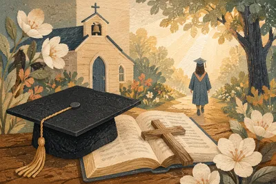 Faith Filled Spring Graduation Chapel Still Life