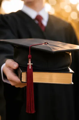 Faith Filled Graduation Cap and Bible