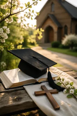 Faith Filled Graduation Cap and Bible
