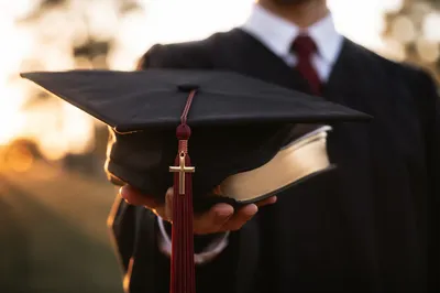 Faith Filled Graduation Cap and Bible