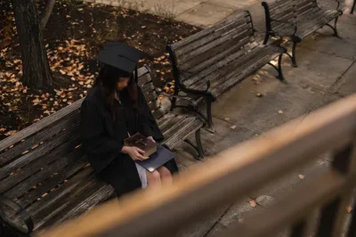 Graduation Cap with Bible and Cross
