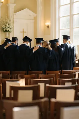 Graduation Sunday Prayer in Sunlit Chapel