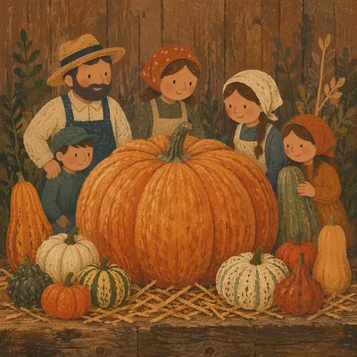 Rustic Church Harvest Festival Pumpkins