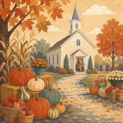 Autumn Harvest Festival at Country Church