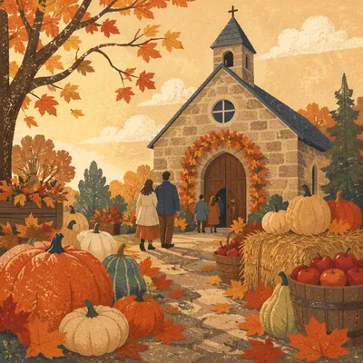 Autumn Harvest Festival at Country Church